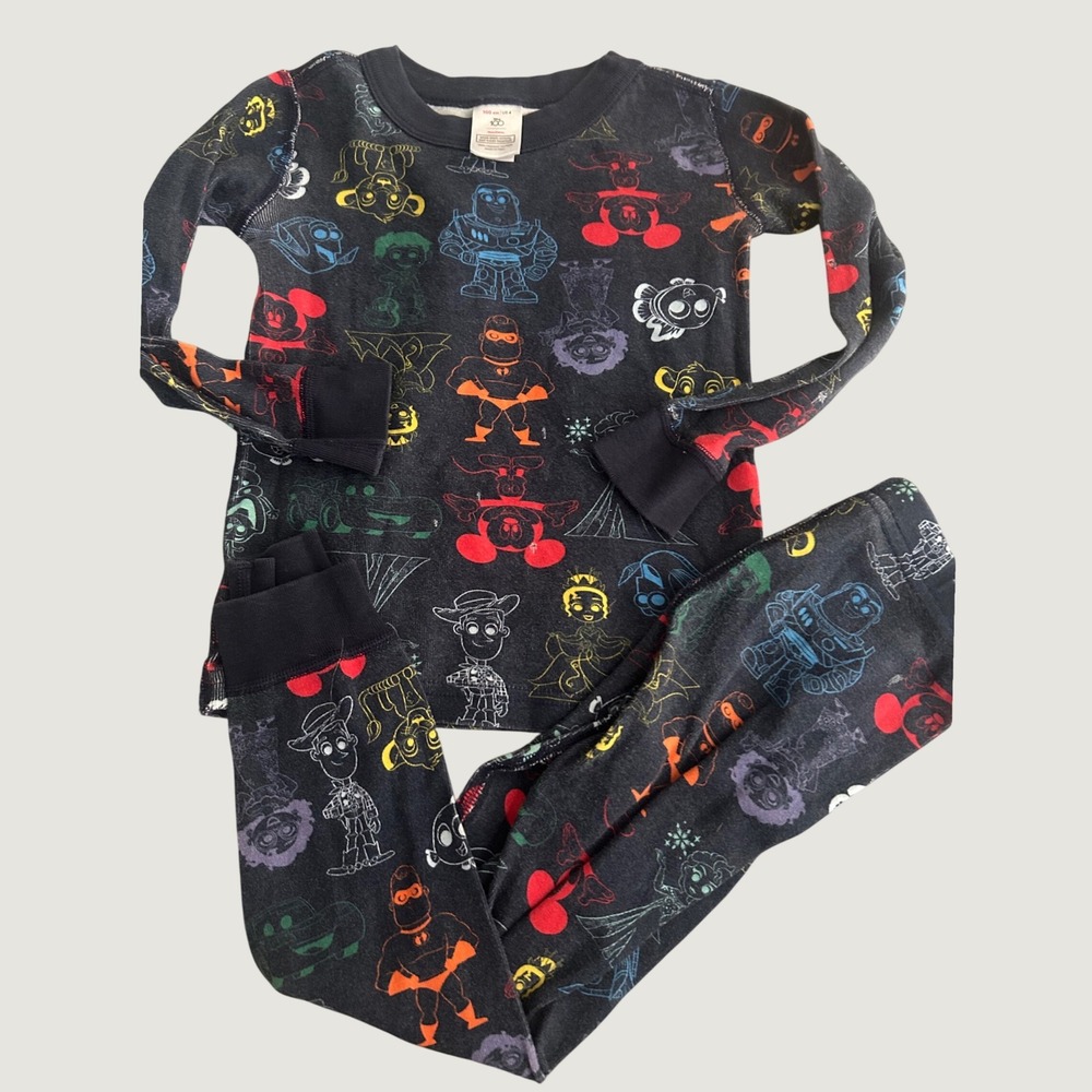 Hanna Andersson Disney 100 Years Organic Cotton Pajamas Kids 4 Buzz Woody Mickey